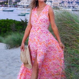 Elegant Pink Maxi Dress